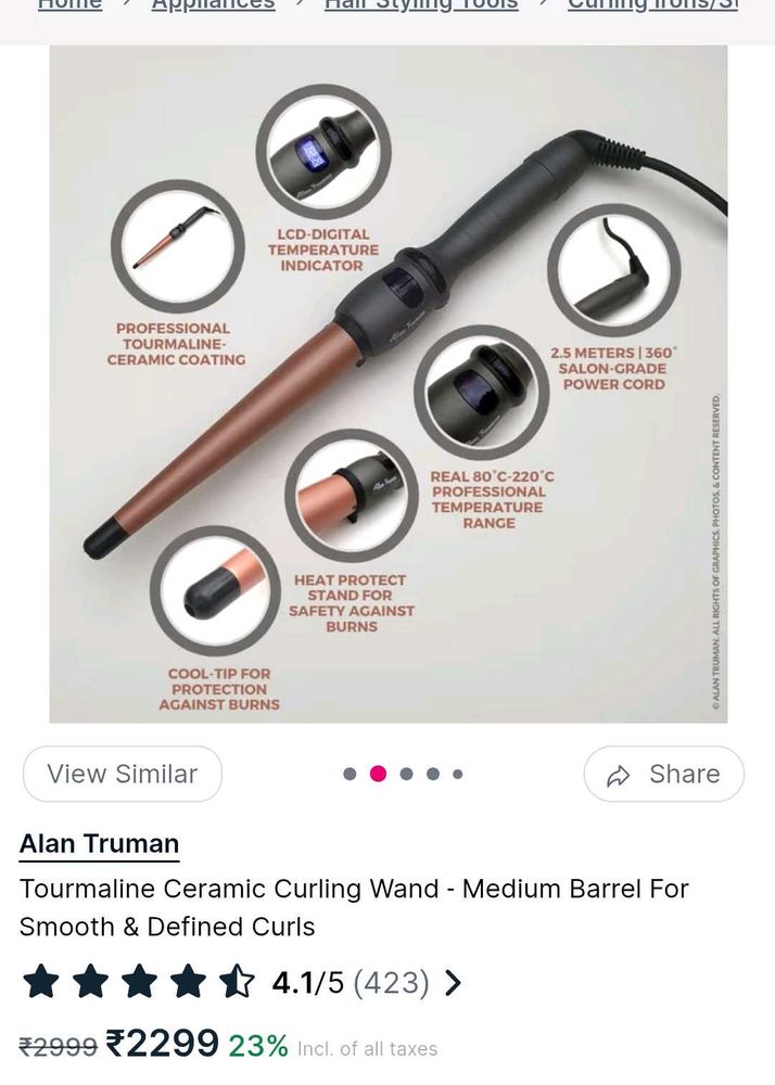 Alan Truman Curling Wand New- box damage