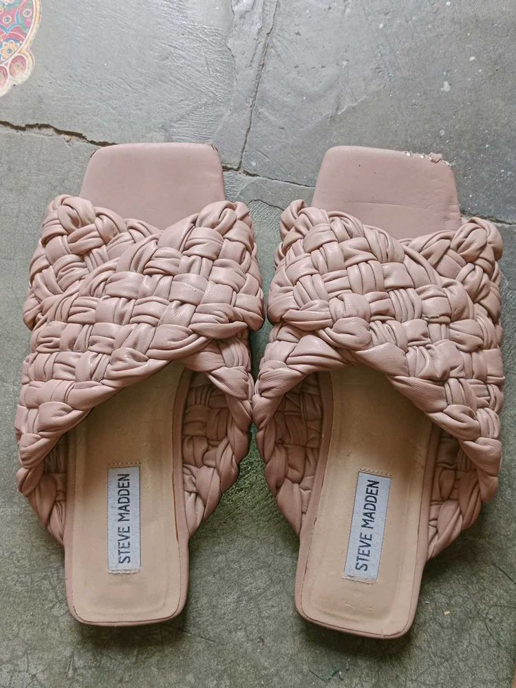 STEVE MADDEN Mules Open Square Toe Flat