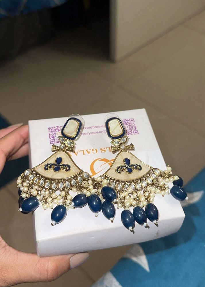 Stylish Blue Drop Earrings