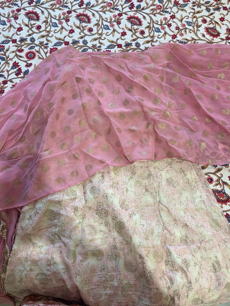 Pink Ethnic cape Dress