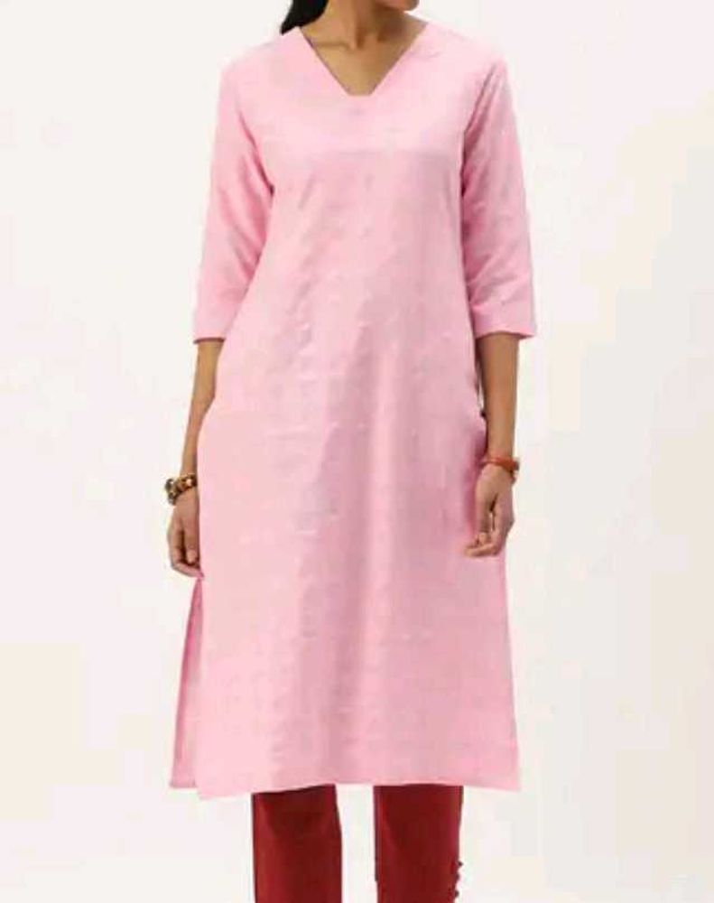 Light Pink Embroidered Kurta