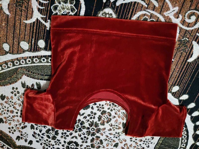 Red Velvet Blouse