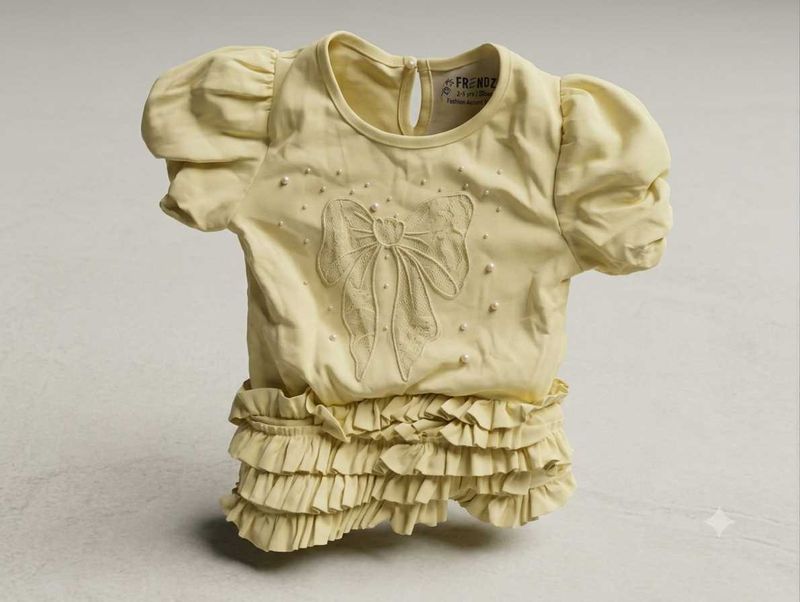 Adorable Yellow Ruffle Top