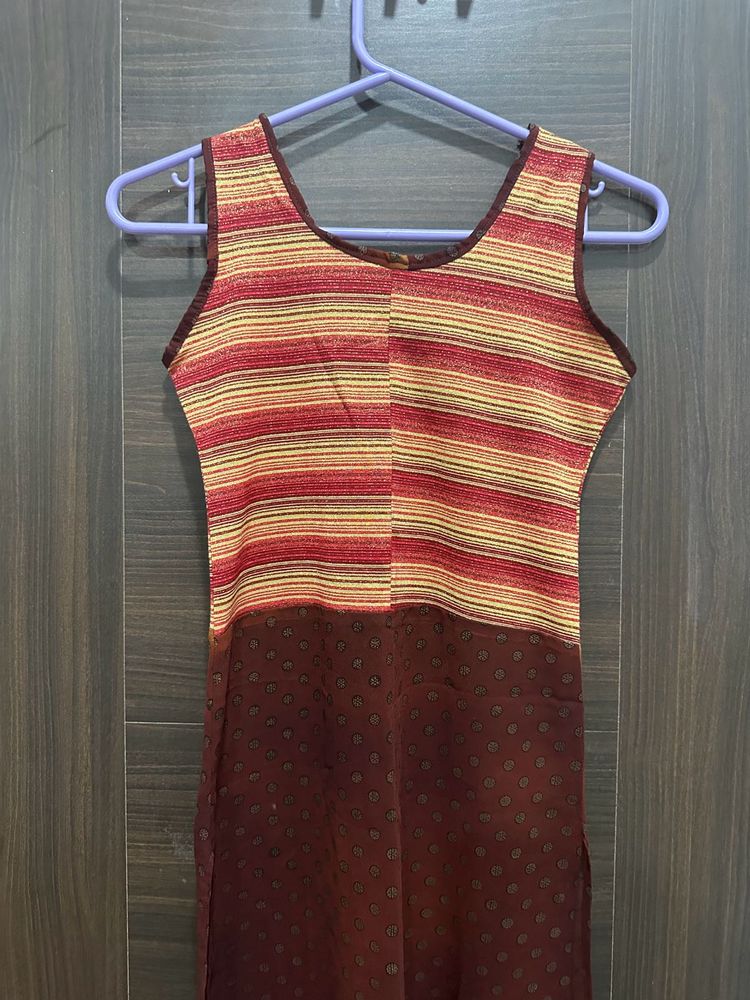 Brown Sleeves Top for Ladies
