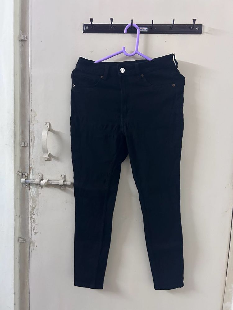 Black Skinny Jeans Women Size 30 High Waisted