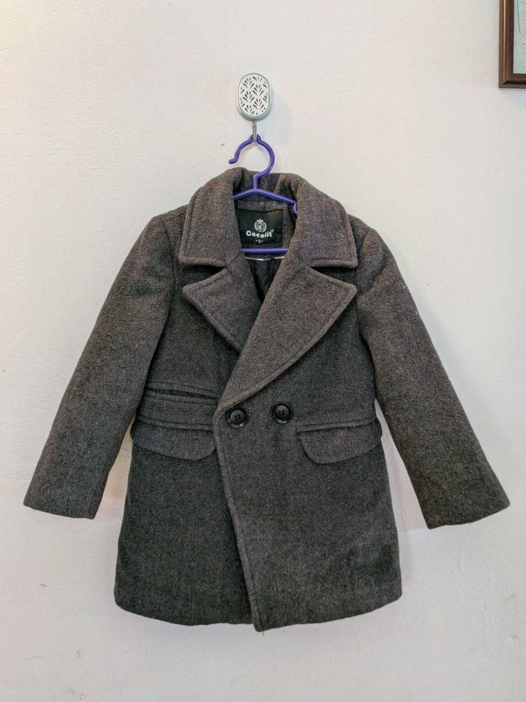 Unisex Stylish Grey Peacoat