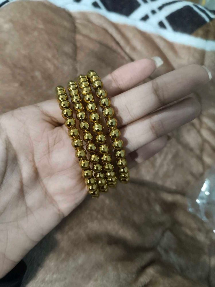 Gold Tone Beaded Bracelets