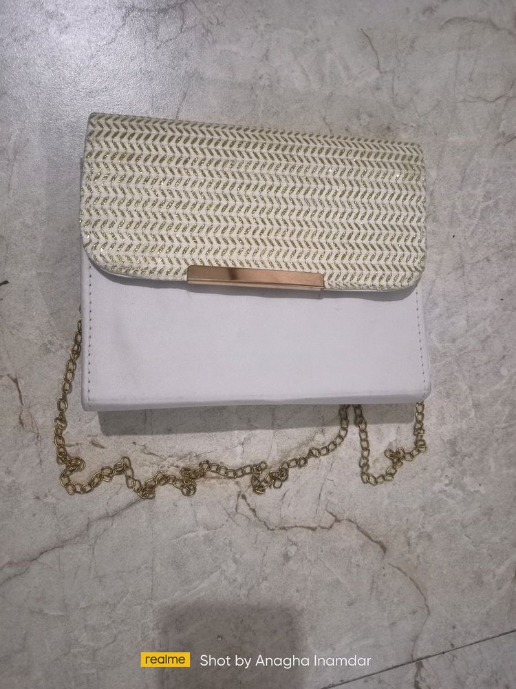White Partywear Sling Bag