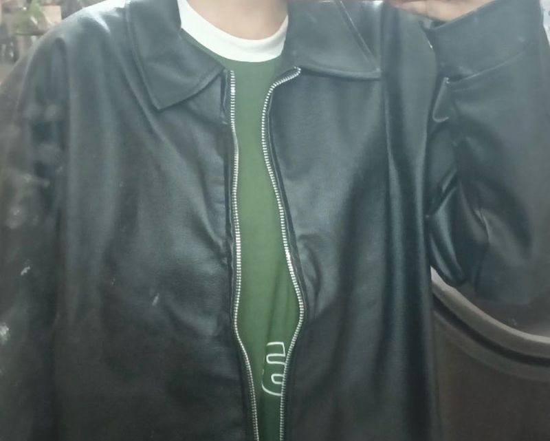 Black Faux Leather Jacket