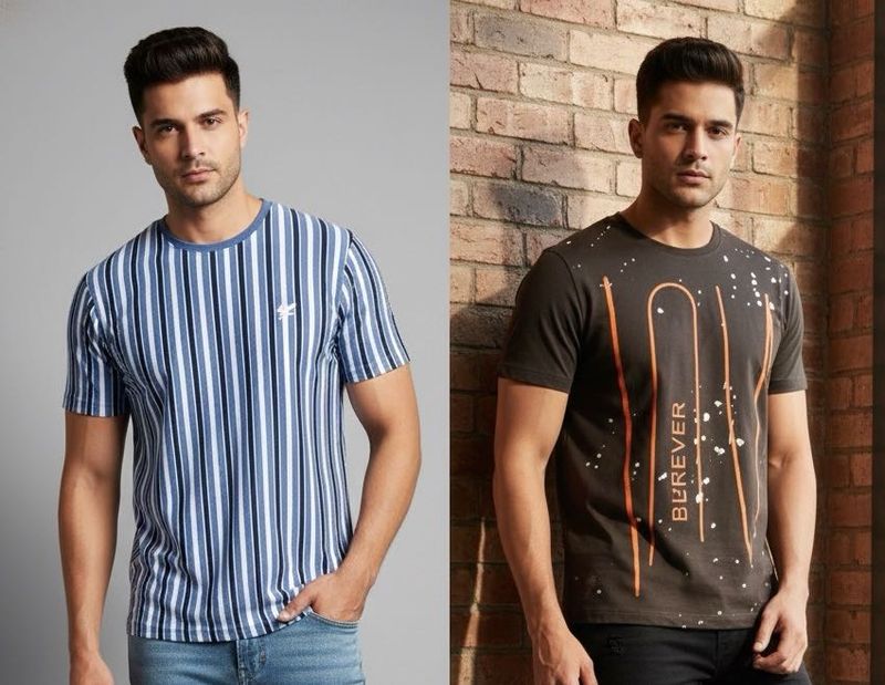 Men's Stylish T-Shirts - Pack of 2