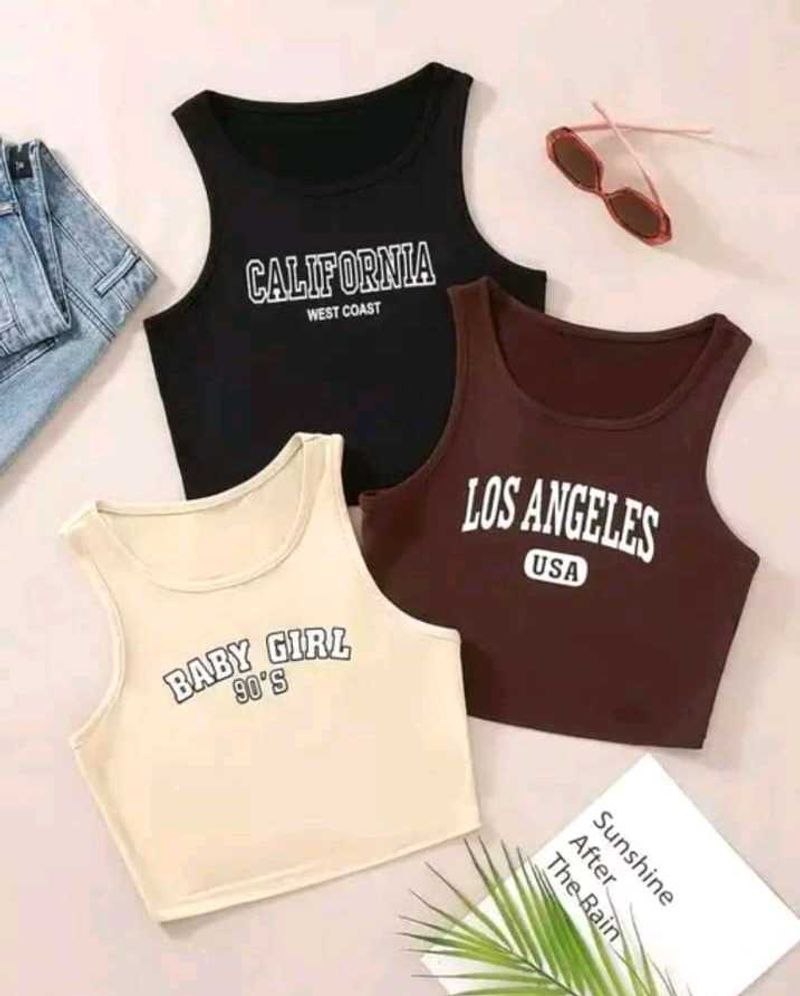 Graphic Crop Tank Top Bundle