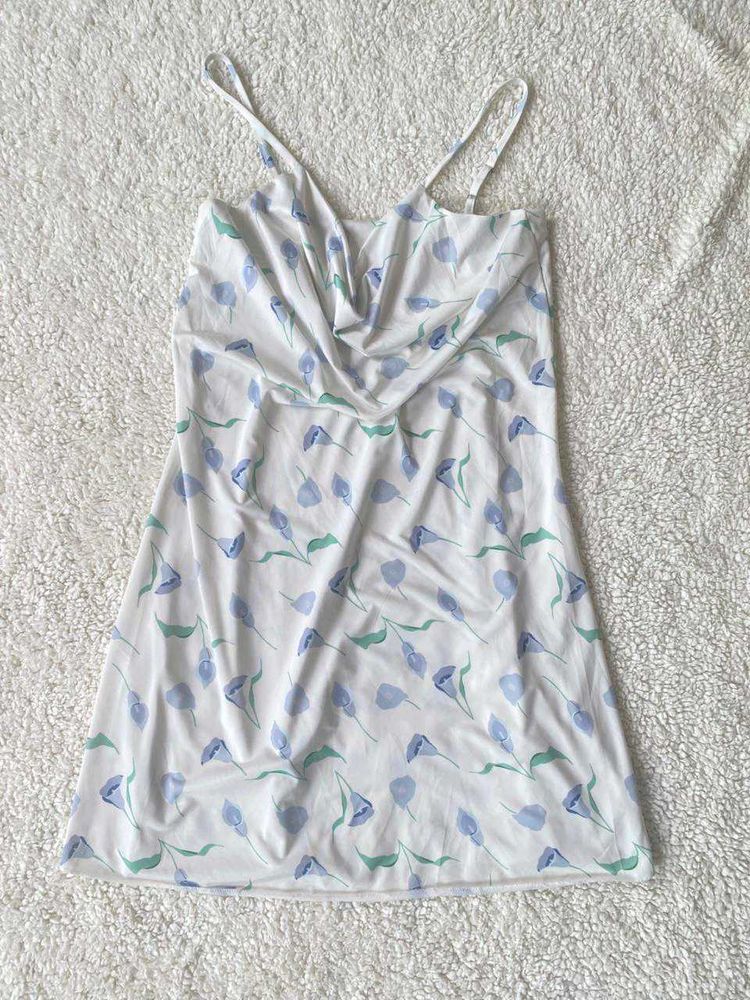 Cute Cowl neck Floral Slip Dress