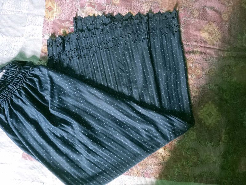 Elegant Black Polka Dot Palazzo Pants