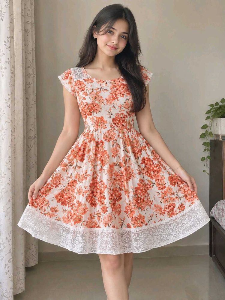 Floral Print Flare Dress
