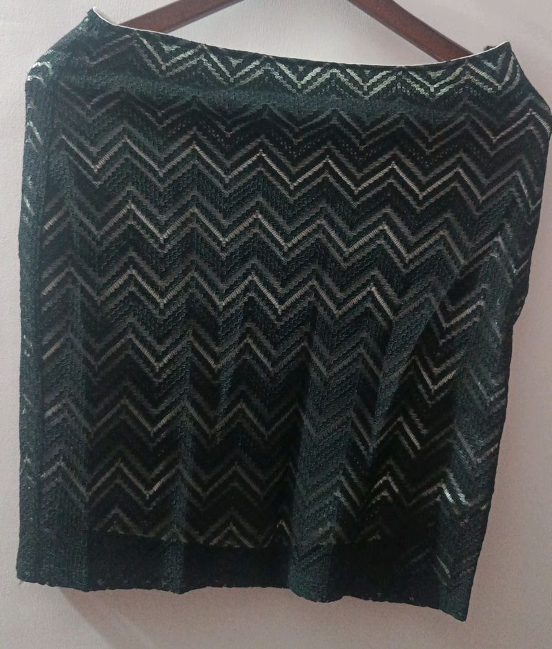 Black Net Mini Skirt