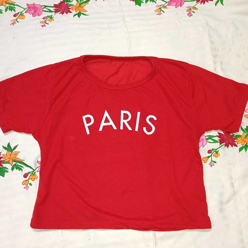 Trendy Red Crop Top