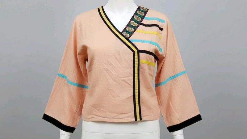 Stylish V-Neck Crop Top