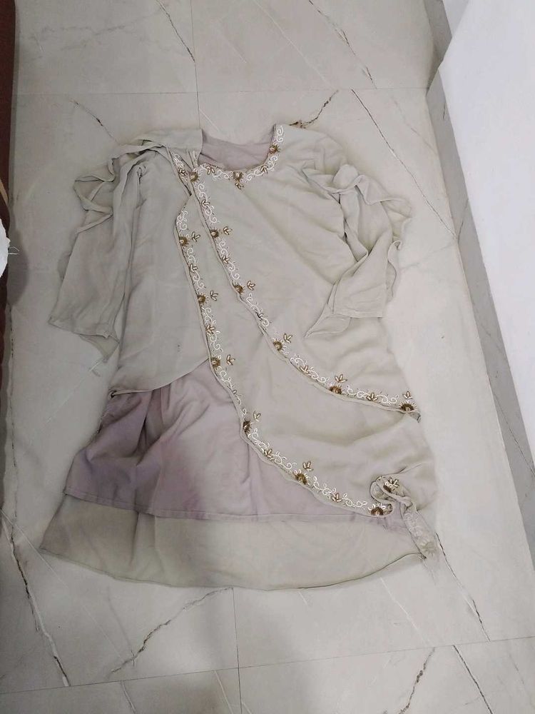 Elegant Embroidered Layered Dress