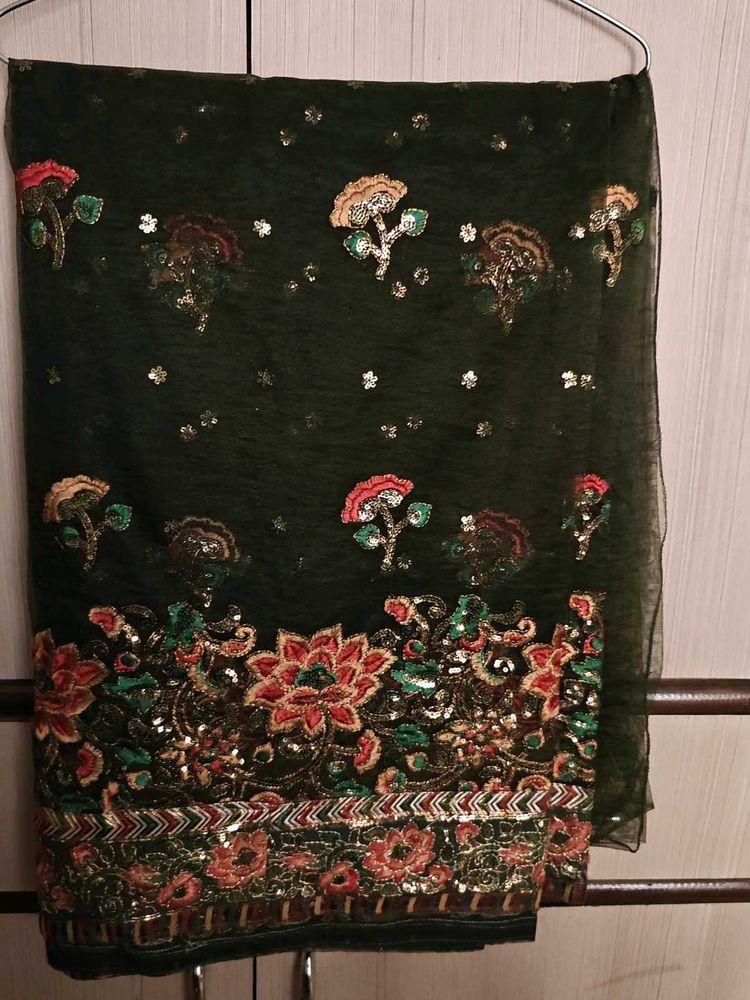 embroidered saree