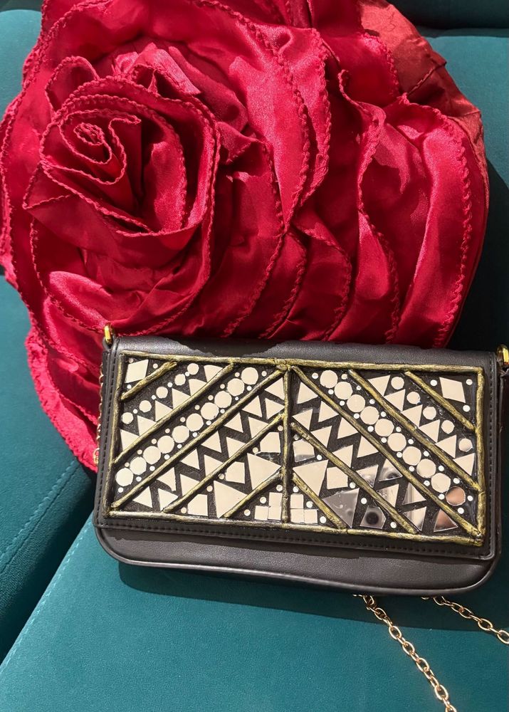 Mirror work sling bag