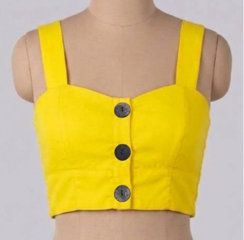 Light Mustard Yellow Crop Top