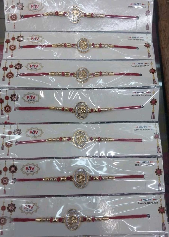 Designer Rakhi with Om Symbol combo Of 12 pc