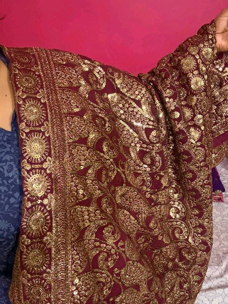 Exquisite Embroidered  party wear Saree