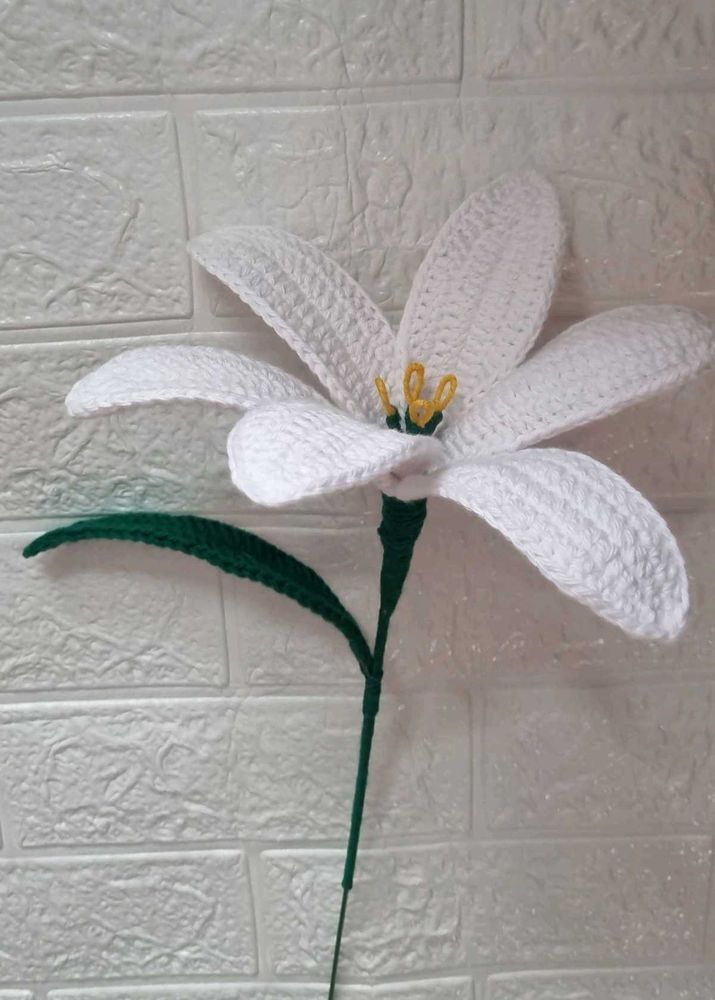 Handmade White Crochet Flower