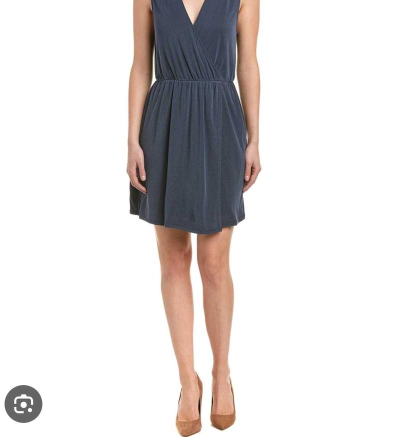 Chic Blue Wrap Dress