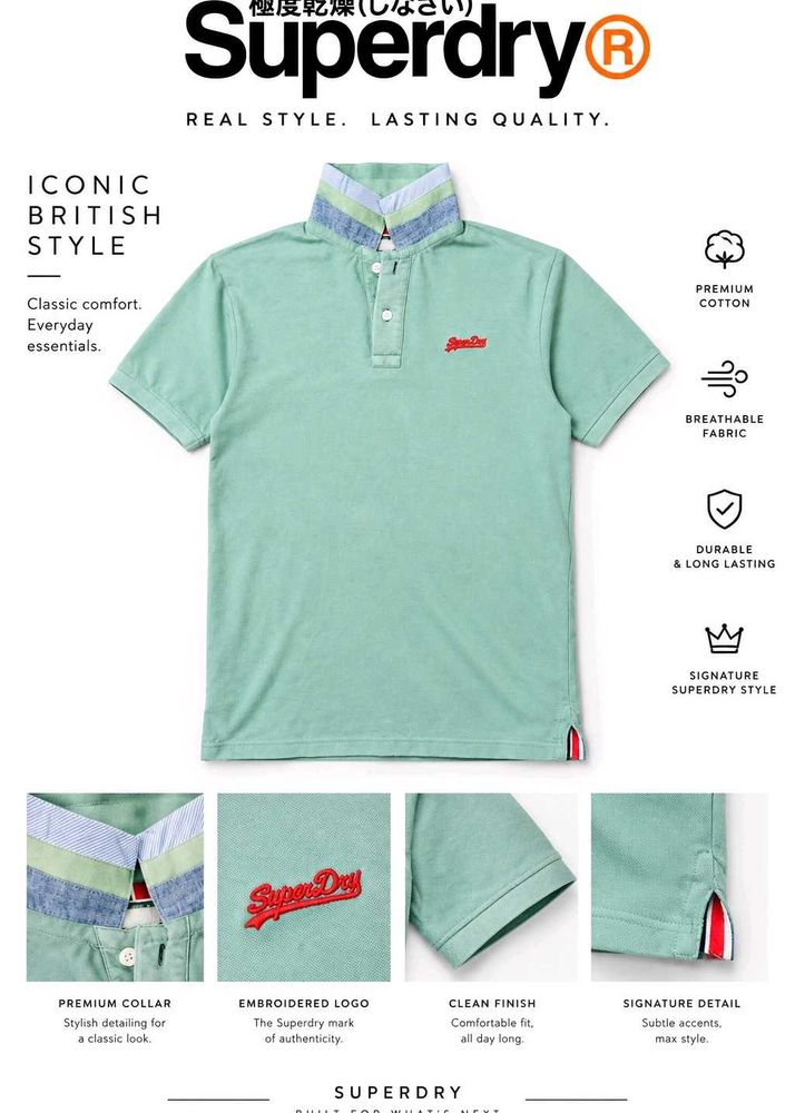 SUPERDRY Polo T-Shirt Men