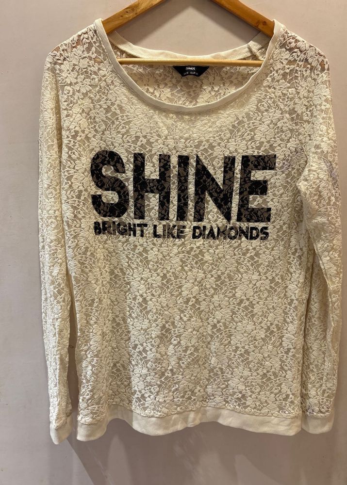 SHINE Bright Like Diamonds Lace Top