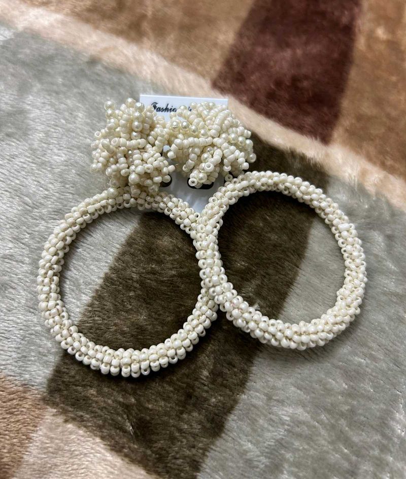 Combo Earrings 😍 Beaded Hoop Earring Set