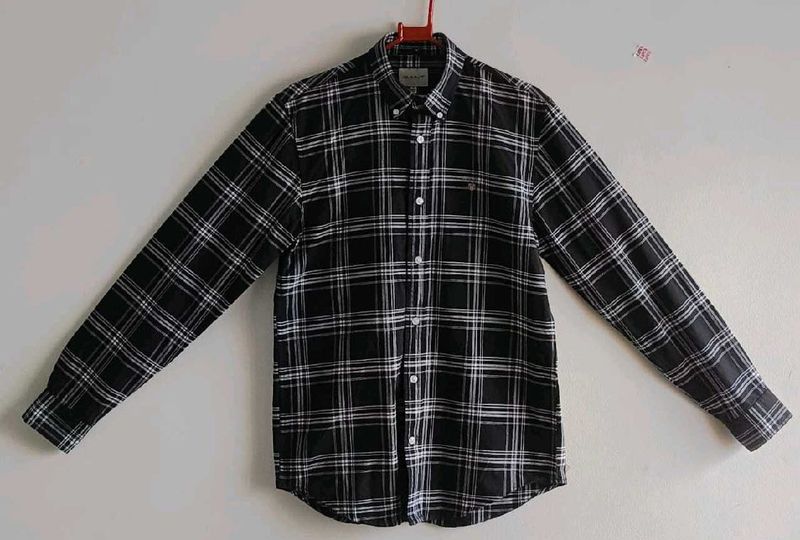 Classic Black Plaid Button-Up Shirt