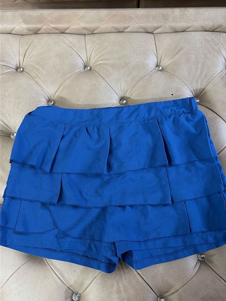 Blue Tiered Skort