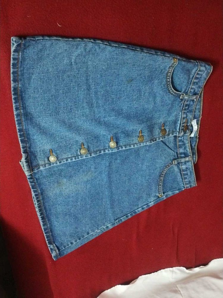 Denim Mini Skirt