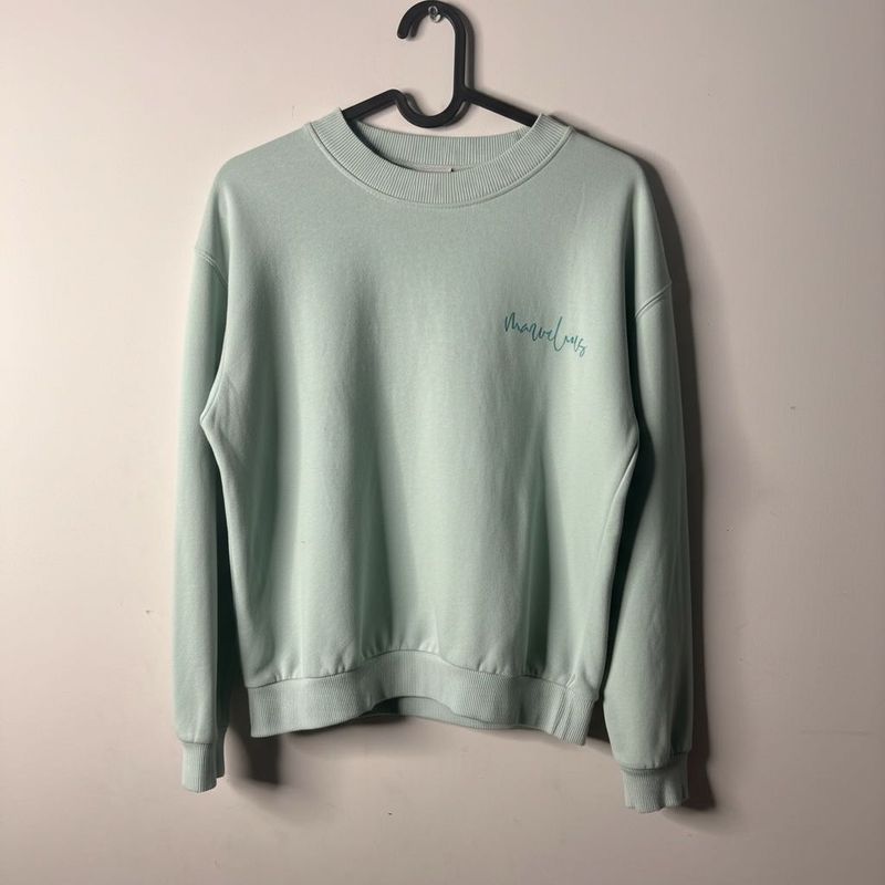 Light Green Graphic Sweatshirt