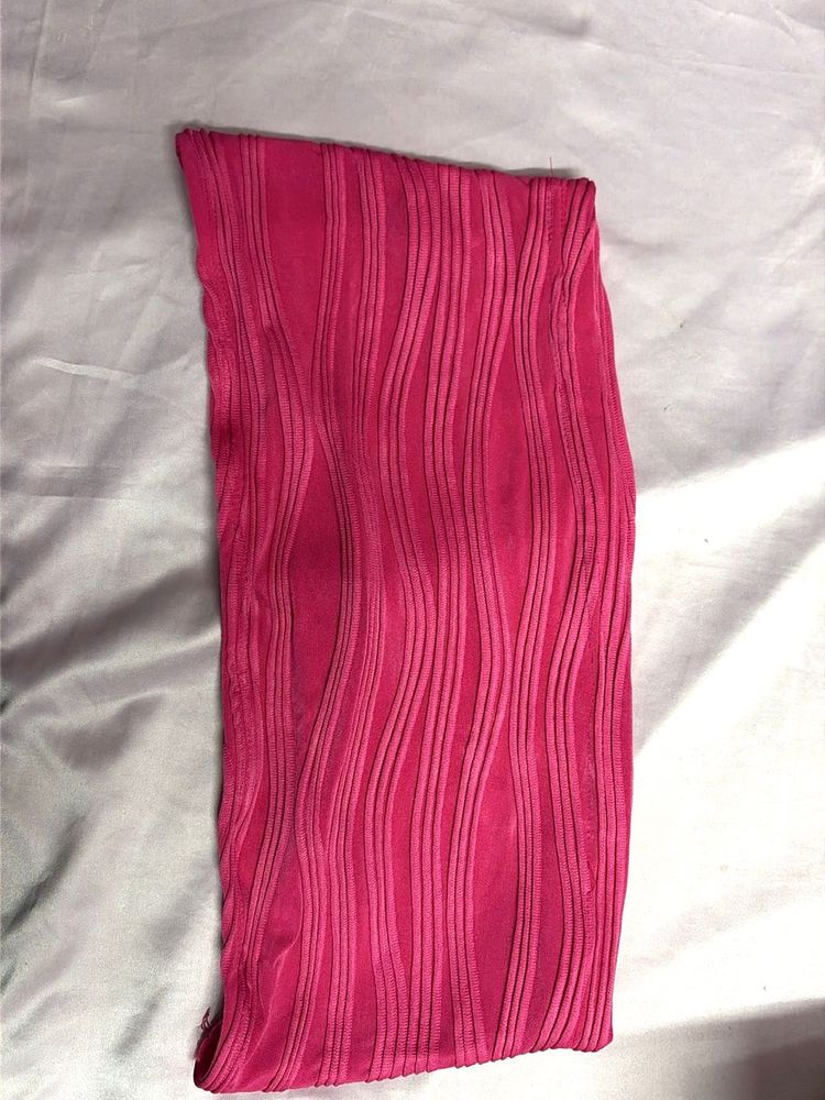 Vibrant Pink Textured Tube Top
