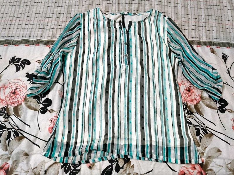 Chic Striped Tunic Top
