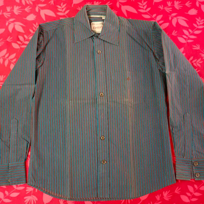 Men's Striped Button-Down Shirt