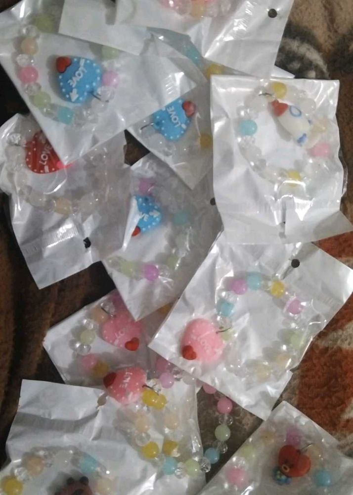 10 pc. Cute Kids Beaded Bracelets