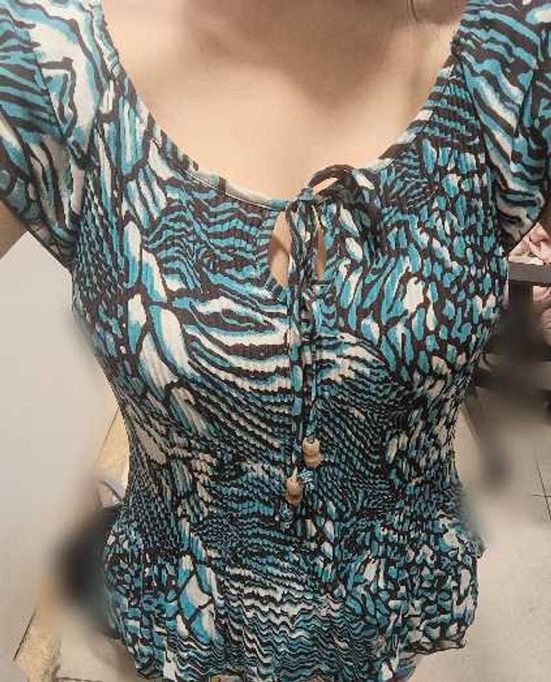Boho Chic Teal Top