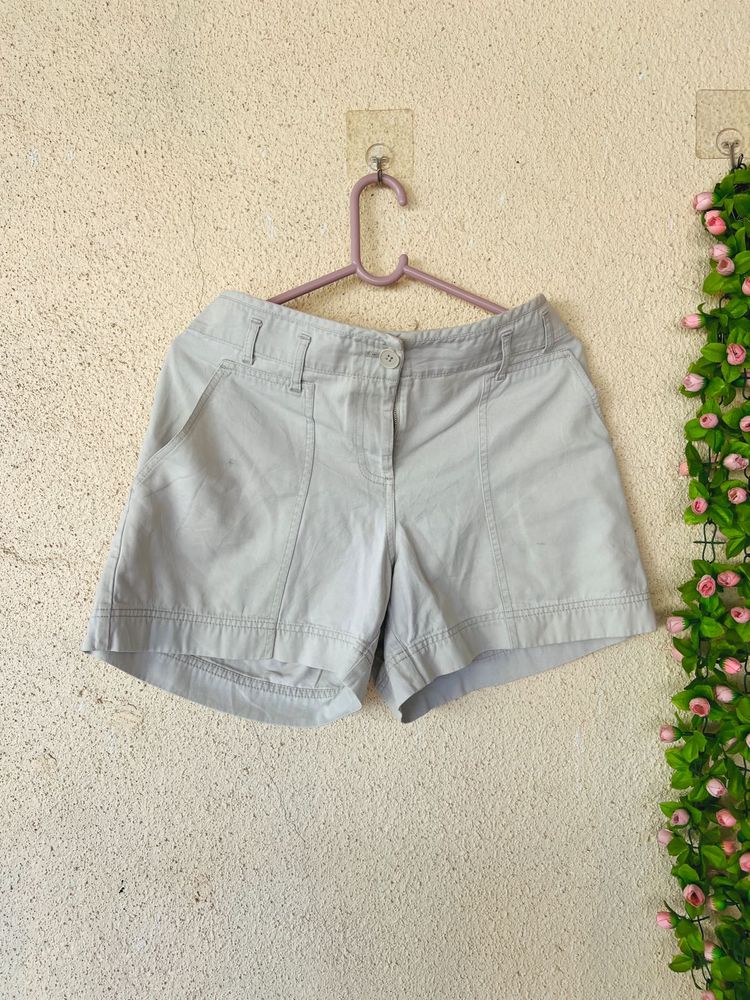 Light Grey Tailored Shorts