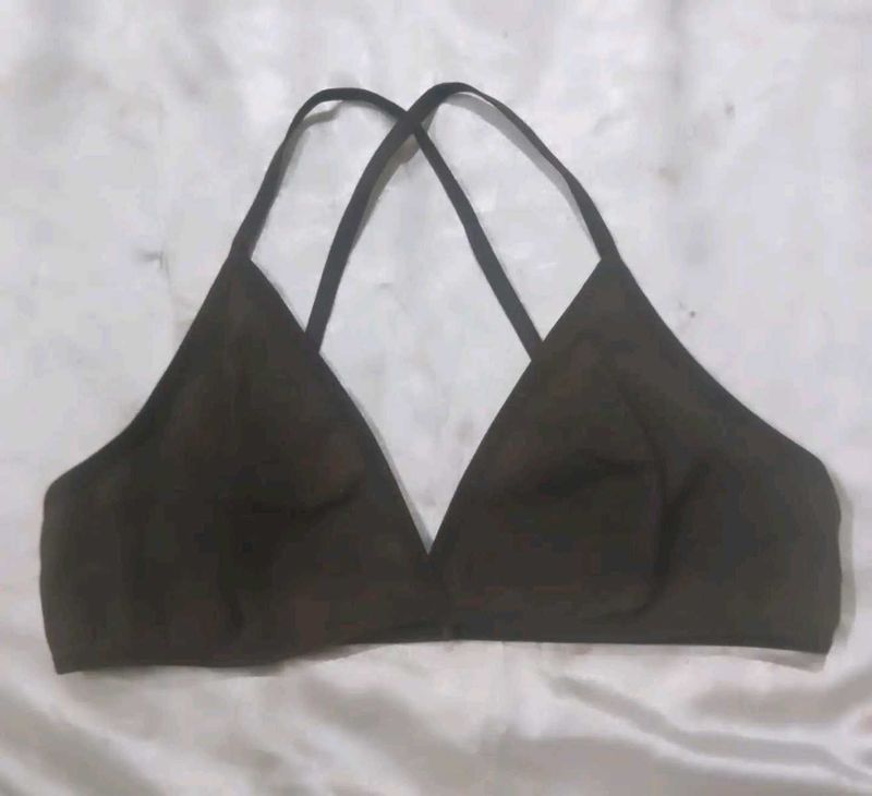 Stylish Dark Brown Halter Neck Bra