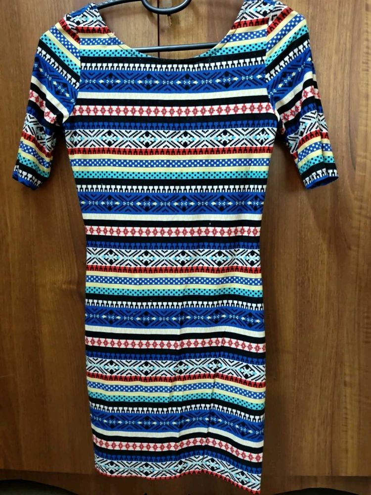 Boho Print Bodycon Dress