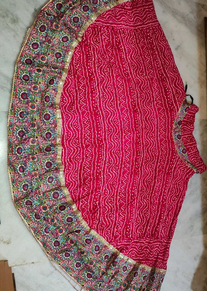 Traditional Pink Bandhani Chaniya Choli Set | Desi