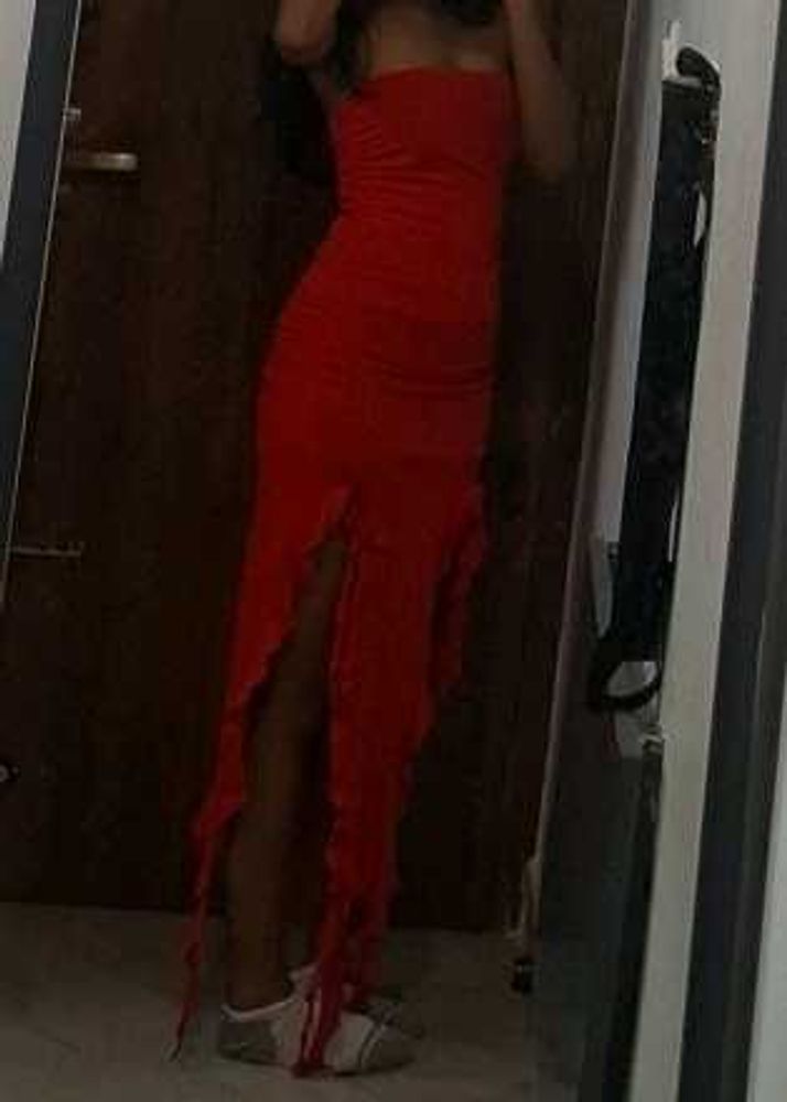 Stunning Red Strapless Dress