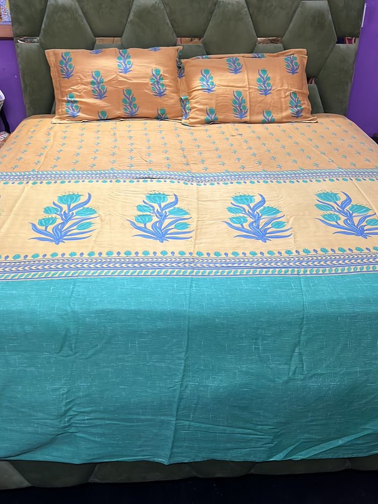 Ritu Kumar Home Bedsheet With Pillow Cover
