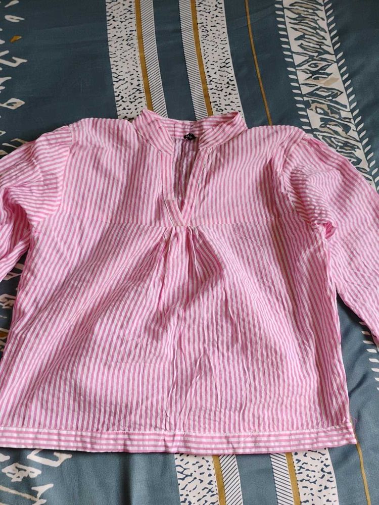 Pink stripped top