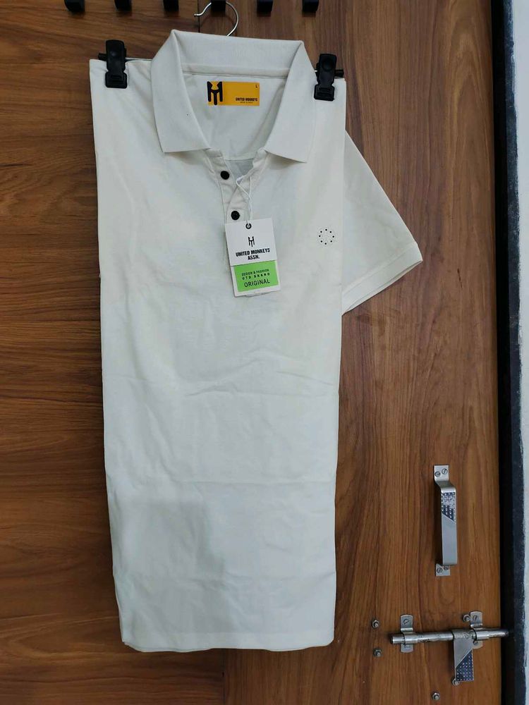 Men's White Polo T-Shirt