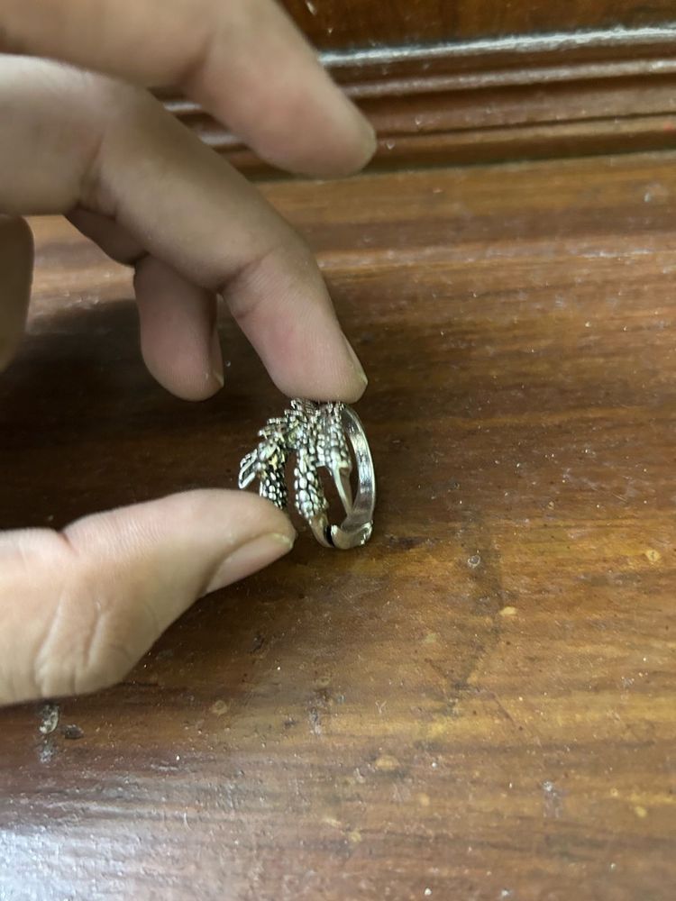 Sparkling Silver claw hands Ring